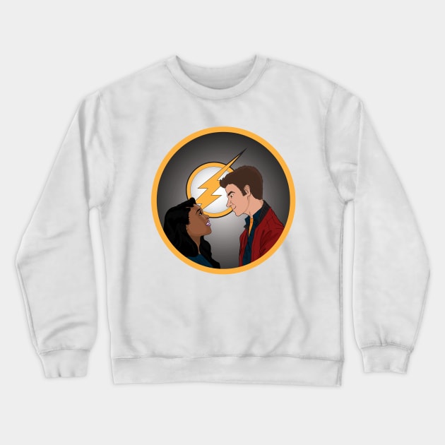 Iris and Barry Allen Gazing Crewneck Sweatshirt by leroywhitakerva